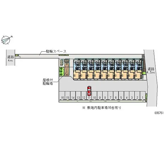 ★手数料０円★加須市花崎北３丁目 月極駐車場